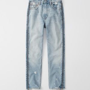 Abercrombie Side Zipper High Rise Girlfriend Jeans